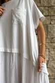 Tasha Damask T Shirt Maxi Dress White